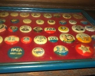 One of Two Trays of Political Buttons