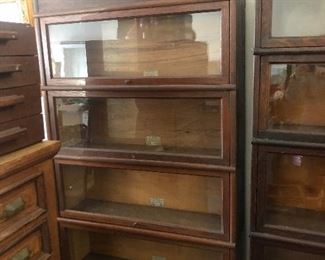 Antique Lawyers Oak Barrister Bookcase