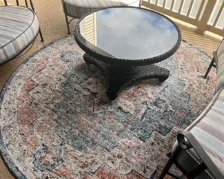 Pottery Barn round coffee table