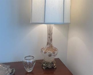Pair of antique lamps brand new shades $500