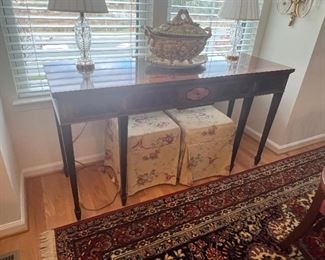 Urn and two lamps $150