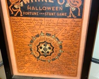 Vintage framed Halloween game card