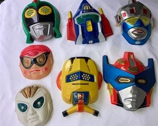 Lots of vintage plastic masks