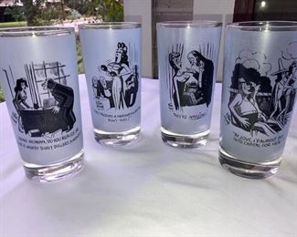 Peter Arno highball glasses - there are 7 in all