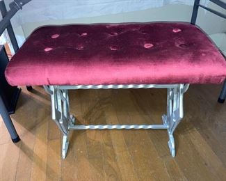 art deco metal bench