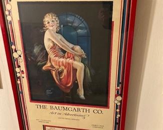 Framed pin up salesman sample calendar