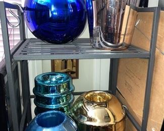Vintage mercury glass vases