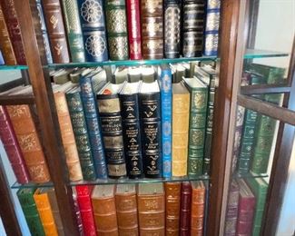 Another lighted bookshelf with beautiful books (Easton Press)