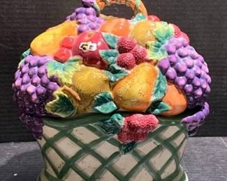 Ceramic Cornucopia Fruit Topiary by Raymond Waites