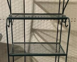 Green Metal Bakers Rack