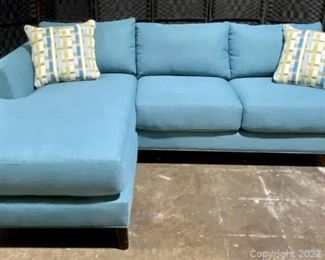 Groovy Modern Sofa with Chaise Turquoise