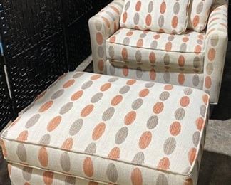 Marvelously Modern Accent Chair and Ottoman