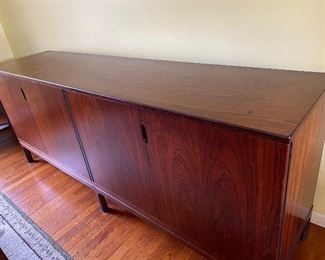 1950s rosewood Danish sideboard. Made in Denmark for B. Altman. 