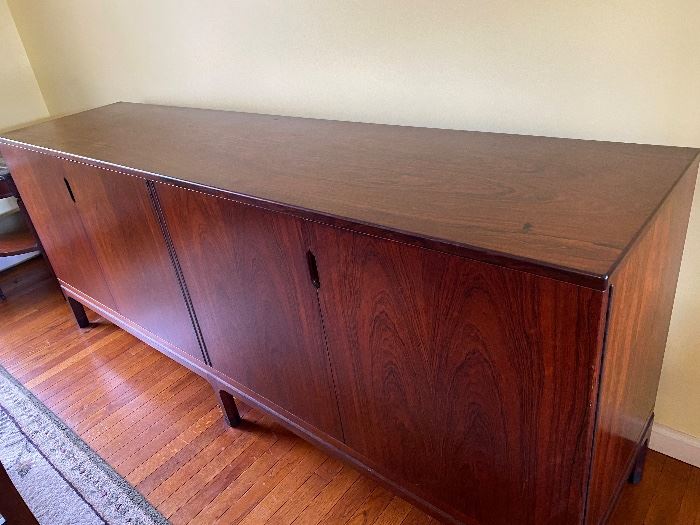 1950s rosewood Danish sideboard. Made in Denmark for B. Altman. 