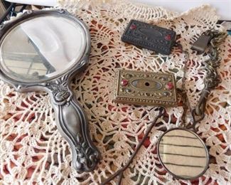 Vintage Compacts & Ornate Handmirror