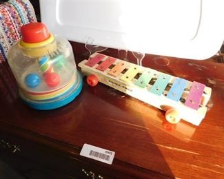 Vintage BabyToys -  Fisher Price Pull A Tune & Playskool Baby Toy