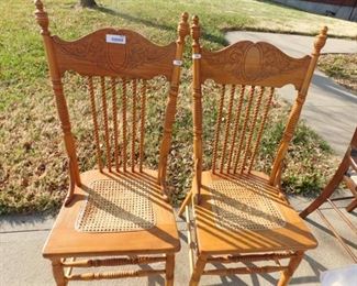 Wood & Cane Chairs