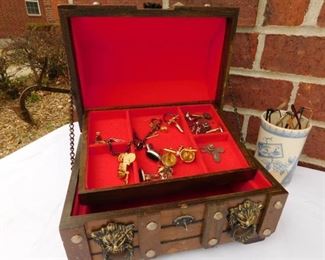 Wooden Treasure Chest w/ Treasures!