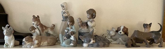 Lladro and Royal Copenhagen figurines