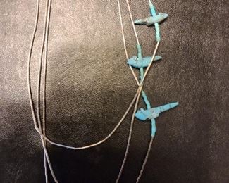 Sterling and Turquoise fetish necklace 