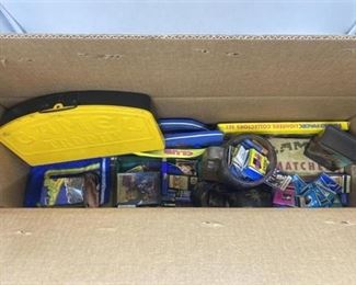 Box of vintage camel merch