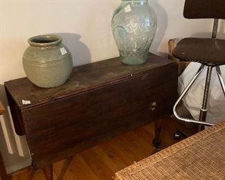 Antique drop leaf table.
