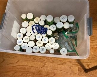 Bin full of vintage buttons