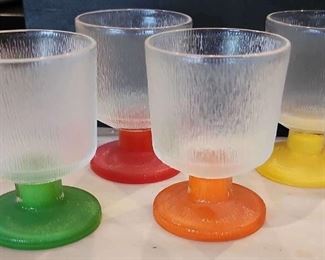 4 Vintage Stop Light Glasses