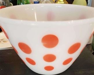 Fire King Red Polka Dot Bowl