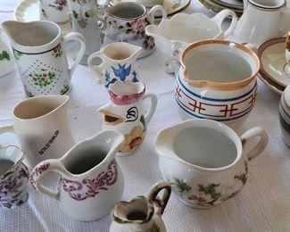 Various Creamers Plates