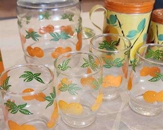 Vintage Orange Juice Set