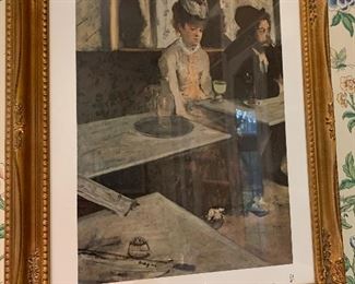 Absinthe drinkers by Degas, framed print