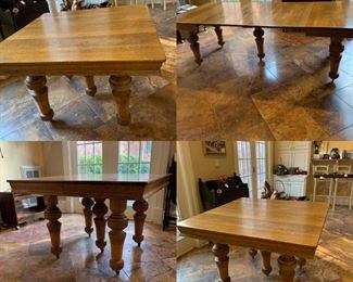Lovely solid golden oak extension table 