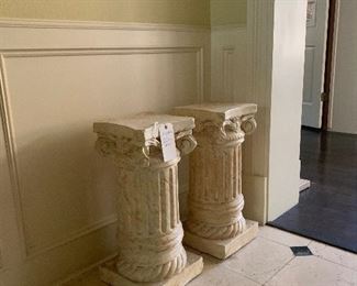 Pair of pedestal columns