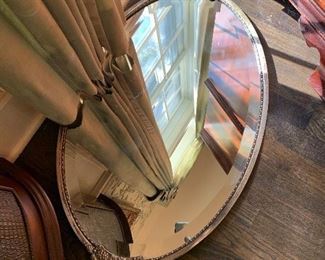 Antique silver plate framed mirror was converted to a table tray tab can be used either way