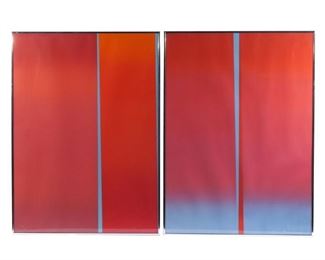 Lot 59  |  (2PC) LEON BERKOWITZ (AMERICAN, 1911-1987)  |  Dualities #1 & #2
Lithograph
Each signed lower right, #1 ed. 90/94, #2 ed. 94/94; with Alcoa Dev labels on bottom of frames, each with Kingpitcher Gallery labels on verso
overall: 30-1/4 x 22-1/4 in. (ea. frame)