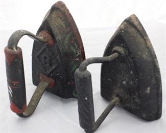 8 - 2 Antique Flat Irons 6" x 4"
