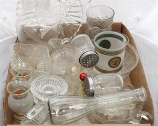 44 - Tray Lot of Assorted Glass Items

