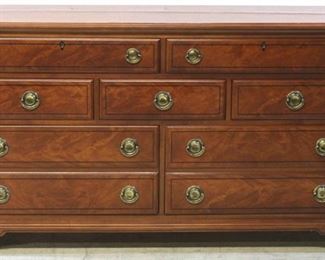 62x - Banded Inlaid Very Clean Drexel Dresser w/ Polished hardware
