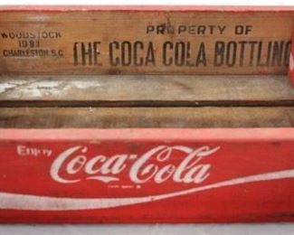 122 - Coca-Cola Wood Crate 18 1/2" x 12" x 4"
