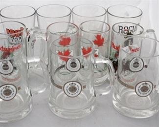 129 - 11 pc. Lot Assorted Beer Mugs & Glasses
