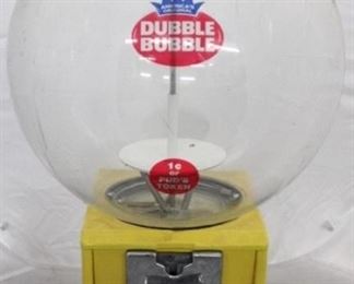 130 - Dubble Bubble 1 cent Store/Retail Gumball Machine 11" x 20 1/2" x 11" - No key
