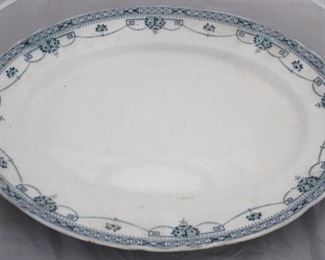 142 - Blue/White "Garland" Serving Platter 14" x 18 1/2"
