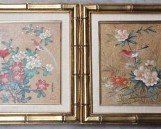 161 - Pair Framed Oriental Prints 12" x 14"
