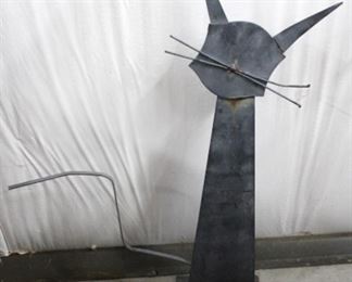 180 - Metal Cat Statue 27 1/2" x 26"

