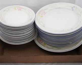 184 - Tray Lot French Garden Stoneware Dishes
