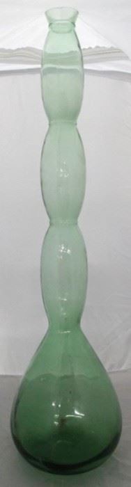 190 - Green Glass Bottle Vase 25" Tall
