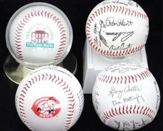 213 - 4 pc lot Assorted Collector Baseballs
