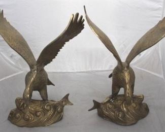 247 - Pair 4" brass birds
