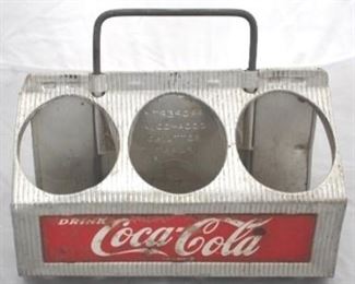 265 - Vintage Coca-Cola aluminum drink carrier 8 1/2 x 6 x 6
